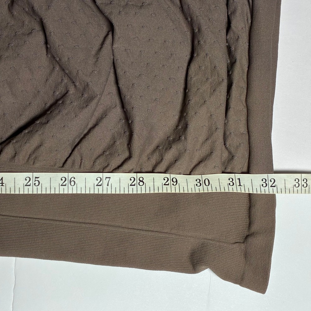 Intimately Free People Ruched Bodycon Slip Dress Taupe M/L Swiss Dot Stretch - Picture 6 of 6